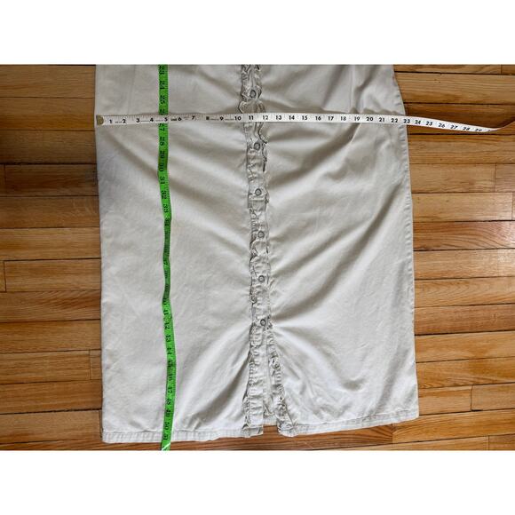 Vintage Bobbie Brooks 90s Light Cream Khaki Short Sleeve Dress Size Large - Picture 12 of 13